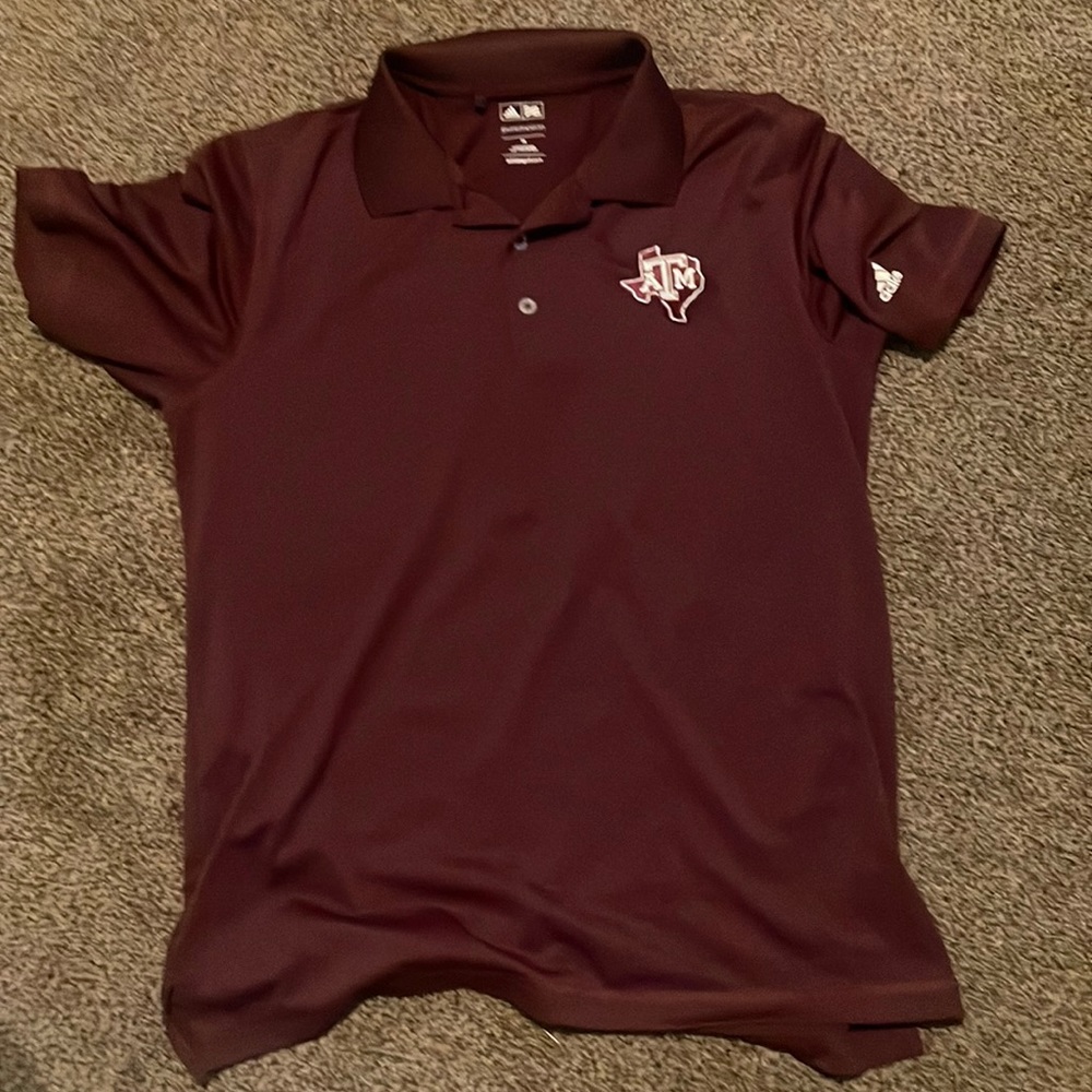 Texas A&M Adidas Polo Size M